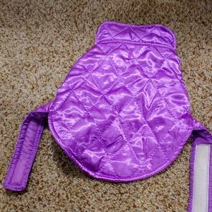 Purple puffy dog coat